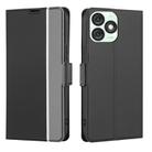 For Itel A50 4G Twill Texture Side Button Leather Phone Case(Black) - 1