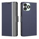 For Itel A50 4G Twill Texture Side Button Leather Phone Case(Blue) - 1