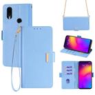 For Meizu Note 9 Crossbody Chain Leather Phone Case(Blue) - 1
