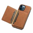 For iPhone 12 Pro Max Denior D13 Retro Texture Leather MagSafe Card Bag Phone Case(Brown) - 3