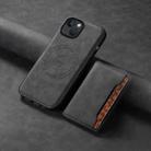 For iPhone 13 / 14 Denior D13 Retro Texture Leather MagSafe Card Bag Phone Case(Black) - 2