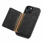 For iPhone 13 / 14 Denior D13 Retro Texture Leather MagSafe Card Bag Phone Case(Black) - 3