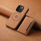 For iPhone 14 Pro Denior D13 Retro Texture Leather MagSafe Card Bag Phone Case(Brown) - 2