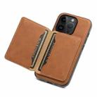 For iPhone 14 Pro Denior D13 Retro Texture Leather MagSafe Card Bag Phone Case(Brown) - 3