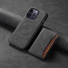 For iPhone 14 Pro Max Denior D13 Retro Texture Leather MagSafe Card Bag Phone Case(Black) - 2