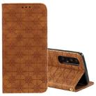 For Oppo Reno3 Pro / Find X2 Lucky Flowers Embossing Pattern Magnetic Horizontal Flip Leather Case with Holder & Card Slots(Brown) - 1