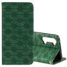 For Oppo Reno3 / Find X2 Lite Lucky Flowers Embossing Pattern Magnetic Horizontal Flip Leather Case with Holder & Card Slots(Green) - 1