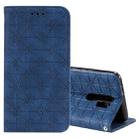 For Xiaomi Redmi 9 Lucky Flowers Embossing Pattern Magnetic Horizontal Flip Leather Case with Holder & Card Slots(Blue) - 1