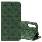 For Sony Xperia 10 II Lucky Flowers Embossing Pattern Magnetic Horizontal Flip Leather Case with Holder & Card Slots(Green) - 1