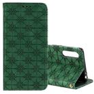 For Sony Xperia L4 Lucky Flowers Embossing Pattern Magnetic Horizontal Flip Leather Case with Holder & Card Slots(Green) - 1