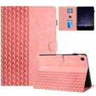 For Samsung Galaxy Tab A8 X200 Building Blocks Embossed Leather Smart Tablet Case(Pink) - 1