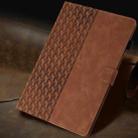 For Samsung Galaxy Tab A7 10.4 T500 Building Blocks Embossed Leather Smart Tablet Case(Brown) - 2