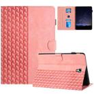 For Samsung Galaxy Tab A 10.5 T590 Building Blocks Embossed Leather Smart Tablet Case(Pink) - 1