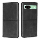 For Google Pixel 8a Cow Texture Magnetic Leather Phone Case(Black) - 1