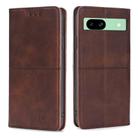 For Google Pixel 8a Cow Texture Magnetic Leather Phone Case(Dark Brown) - 1