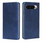 For Google Pixel 9 Cow Texture Magnetic Leather Phone Case(Blue) - 1