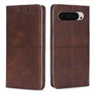 For Google Pixel 9 Cow Texture Magnetic Leather Phone Case(Dark Brown) - 1