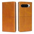 For Google Pixel 9 Cow Texture Magnetic Leather Phone Case(Light Brown) - 1