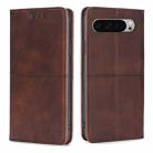 For Google Pixel 9 Pro XL Cow Texture Magnetic Leather Phone Case(Dark Brown) - 1