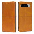 For Google Pixel 9 Pro XL Cow Texture Magnetic Leather Phone Case(Light Brown) - 1