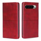 For Google Pixel 9 Pro XL Cow Texture Magnetic Leather Phone Case(Red) - 1