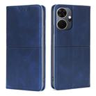 For Itel P55+ 4G Cow Texture Magnetic Leather Phone Case(Blue) - 1