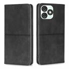 For Itel A50 4G Cow Texture Magnetic Leather Phone Case(Black) - 1