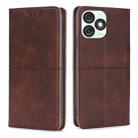 For Itel A50 4G Cow Texture Magnetic Leather Phone Case(Dark Brown) - 1