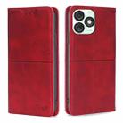 For Itel A50 4G Cow Texture Magnetic Leather Phone Case(Red) - 1