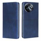 For Itel S24 4G Cow Texture Magnetic Leather Phone Case(Blue) - 1