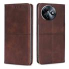 For Itel S24 4G Cow Texture Magnetic Leather Phone Case(Dark Brown) - 1