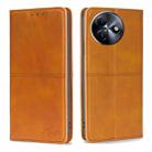 For Itel S24 4G Cow Texture Magnetic Leather Phone Case(Light Brown) - 1
