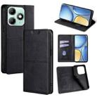 For itel A90 4G Cow Texture Magnetic Leather Phone Case(Black) - 1