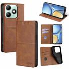 For itel A90 4G Cow Texture Magnetic Leather Phone Case(Light Brown) - 1