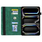 For iPad Pro 13 2024 Splicing Shockproof Leather Tablet Case(Green) - 3