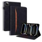 For iPad Pro 13 2024 Splicing Shockproof Leather Tablet Case(Black) - 1