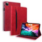 For iPad Pro 11 2024 Splicing Shockproof Leather Tablet Case(Red) - 1