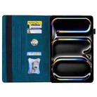 For iPad Pro 11 2024 Splicing Shockproof Leather Tablet Case(Blue) - 3