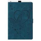 For iPad Pro 13 2024 Love Butterfly Embossed Leather Tablet Case(Blue) - 2