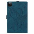 For iPad Pro 13 2024 Love Butterfly Embossed Leather Tablet Case(Blue) - 3