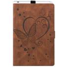 For iPad Pro 13 2024 Love Butterfly Embossed Leather Tablet Case(Brown) - 2