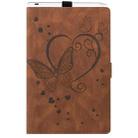 For iPad Pro 11 2024 Love Butterfly Embossed Leather Tablet Case(Brown) - 2