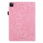 For iPad Pro 13 2024 Calf Texture Embossed Leather Tablet Case(Pink) - 3