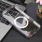 For iPhone 16 Pro Max 6D Plated Carbon Fiber Clear Magsafe PC Phone Case(Aurora Purple) - 2