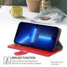 For Itel RS4 4G Geometric Stitching Leather Phone Case(Red) - 3