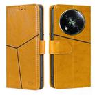 For Itel RS4 4G Geometric Stitching Leather Phone Case(Yellow) - 1