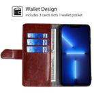 For Itel RS4 4G Geometric Stitching Leather Phone Case(Dark Brown) - 2