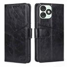 For Itel A50 4G Geometric Stitching Leather Phone Case(Black) - 1