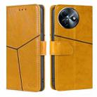 For Itel S24 4G Geometric Stitching Leather Phone Case(Yellow) - 1