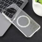 For Huawei Pura 70 6D Plated Carbon Fiber Clear Magsafe PC Phone Case(Starlight Silver) - 2